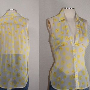 Lush Nordstrom Floral Yellow Top